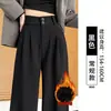 Pantalones de Traje para Mujer 2026 Nuevo Otoño Invierno Tallas Grandes Adelgazantes Caída Casual Rectos Estrechos de Pierna Ancha