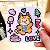 Benny Oso Dibujo Animado Lindo ins Taza Térmica Taza Panza Grande Pegatina pvc Taza de Agua Pegatina Impermeable Pegatina para Diario