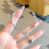 Pulsera de plata de ley 999 Mobius Foot, pulsera de plata de ley con nicho, joyería ligera de lujo de alta gama, regalo para novia.