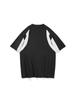 Camiseta Jianheng Manga Raglan Masculina Manga Curta Secagem Rápida Respirável Proteção Solar Verão Fresco Solta Gola Redonda Meia Manga Bloco de Cores Camiseta Básica