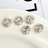 Joyería para Uñas de Arte de Diamantes de Pila de Perlas Celebrante de Internet Súper Flash Metal Decoración de Uñas Flash Rosa Luz de Luna Accesorios de Pedrería de Fondo Puntiagudo