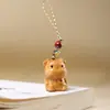 Chaveiro Pingente Zodiacal de Madeira de Tuias para Homens e Mulheres, Corrente Fofa para Celular, Decoração de Bolsa
