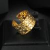 Anillo de acero de titanio con apertura tridimensional y presión de aceite, con diseño de nicho de joyería de acero inoxidable de moda transfronteriza.