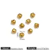 Colgante de corazón de acero inoxidable, Charm de corazón chapado en oro de 18 quilates, Accesorios DIY para hacer pulseras y collares