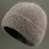 Nuevos Sombreros de Invierno para Mujeres de Mediana Edad y Mayores, Sombrero de Lana Cálido con Felpa para Abuela Señora Mayor, Sombrero de Punto Anti-Frío para Mamá