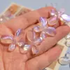 Pendente Coração Azul Transparente com Glitter Borboleta Urso Primavera Verão Fofo Feito à Mão Contas Ins Estilo Popular Mesmo Estilo Contas Soltas DIY