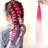 1 pieza de peluca de coleta con goma elástica para niños y niñas, color trenza boxeadora, cuerda elástica trenzada, peluca de coleta, cabello