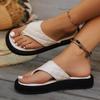 Sandalias y Pantuflas de Mujer Talla Grande con Punta Abierta, Suela Gruesa, Cuadros, Punta Redonda, para Usar con Ropa de Exterior
