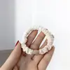 Coreia do Sul Dongdaemun com anel de cabelo de intestino pequeno enrugado cor elástico de rabo de cavalo alta elasticidade Base anel de cabelo feminino
