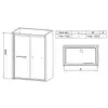 Cabina de Ducha de Acero Inoxidable con Marco Todo Incluido 304 Puerta de Vidrio para Baño Separación Seco y Húmedo