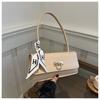 High-end Bow Portátil Pequeno Quadrado Bolsa Feminina 2024 Nova Moda Bolsa de Ombro Comércio Exterior Transfronteiriço Bolsa Axila