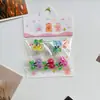 Conjunto de Presilhas de Cabelo com Tema de Cereja Infantil Estilo Soft Girl Presilha para Mechas Laterais para Crianças, Suave no Cabelo