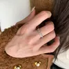 Anel Ajustável Prateado com Renda e Strass para Mulheres, Tendência Levemente Luxuoso Versátil Empilhável Estilo Nicho Anel de Diamante