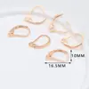 Ganchos para Orejas Chapados en Oro de 18 Quilates de Cobre que Conservan el Color con Anillo Interior en Forma de D, Ganchos de Oreja con Cierre de Resorte Estilo Francés, Accesorios para Pendientes Hechos a Mano para DIY A35A
