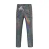 Moda de primavera nueva pantalones casuales brillantes para hombre suministro mayorista de Amazon pantalones de traje con lentejuelas para hombre ZT-YK06