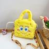 Bolsa de bebê de esponja fofa transfronteiriça, bolsa de ombro com melodia de desenho animado, bolsa de pelúcia para meninas
