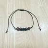 Pulsera Tejida de Piedra Natural Nueva Transfronteriza Lapislázuli Ojo de Tigre Tigre de Hierro Piedra Natural 6mm Redonda Tejida de Piedra Natural