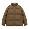 Chaqueta Corta de Algodón con Cuello Alto Nueva de Invierno Unisex Engrosada Cálida Chaqueta Acolchada Chaqueta Casual de Moda