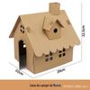 Bolsa de Material Artesanal DIY para Crianças de Jardim de Infância Caixa de Papel para Grafite Casa de Cabana de Natal para Montar Alunos