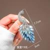 Exquisito Broche de Pavo Real de Cristal de Imitación Gradiente para Mujer, Diseño de Nicho, Sentido del Diseño, Hebilla Ligera Antideslizante, Elegante Corsage Atmosférico para Ropa