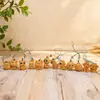 Madera Dorada Doce Signos del Zodiaco Talla en Madera Cadena para Teléfono Móvil Llavero Colgante Artesanías de Madera Colgante Fabricante de Colgantes Venta al por Mayor