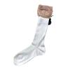 Calcetines de mujer otoño e invierno nuevos calcetines de doble capa con costuras personalizadas calcetines de felpa de nicho calcetines de punto doble de color contrastante para pantorrilla