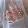 Un Collar de Anillos de Cuentas con Forma de Uva para Mujer, Elegante y Único, con Líneas Serpentinas, Nuevo Anillo Abierto, Anillo de Dedo Índice de Moda
