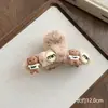 Pinza Grande de Felpa para Cabello Otoño e Invierno para Mujer 2025 Nueva Horquilla Pinza para la Parte Posterior de la Cabeza Adorno para el Cabello Pinza de Tiburón de Gama Alta