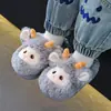 Pantuflas de Algodón para Niños y Niñas, Bebé Otoño e Invierno Espesadas Felpa Cálidas para el Hogar, Pantuflas Cerradas de Piel Sintética, Dropshipping
