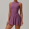 Vestido Falso de Dos Piezas con Cuello Vertical Dare Xiuyun para Correr al Aire Libre, Anti-caminar, Falda Base Línea A, Falda de Tenis 9094