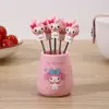 Set de Tenedores de Fruta de Gato de Dibujos Animados Lindo Creativo Alta Apariencia Seguridad Acero Inoxidable de Grado Alimenticio Tenedores de Fruta