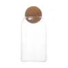 Frasco de almacenamiento transparente de vidrio de borosilicato alto para frutas secas, granos y té de cocina, con tapón de corcho sellado