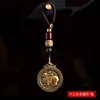 Chaveiro Pingente Moeda do Zodíaco Caractere Fu Doze Signos Placa Fu Guardião Paz Chaveiro Pingente de Carro Ornamento Decoração Atacado