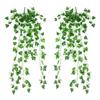 Simulación transfronteriza de Amazon: Rosa verde colgante de pared, tira de hiedra artificial, decoración del hogar, cesta colgante de planta verde, flor falsa colgante de pared.