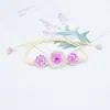 Europeo y Americano Transfronterizo Tendencia de Tiktok Hora Piedra Preciosa Venta Caliente Pulsera de Flor Natural Hilo Joyería Aliento de Bebé Artesanía Hecha a Mano