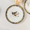 Ouge Suministro Directo Transfronterizo Juego de Tazas de Café Juego de Té de la Tarde Europeo Taza y Platillo para Té Negro Taza de Café para Parejas Caja de Regalo