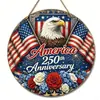 Placa de Porta do 250º Aniversário dos Estados Unidos Transfronteiriça Placa de Porta do 4 de Julho