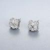 Pendientes de botón cuadrados de plata de ley S925 Europeos y Americanos Nuevos Elegantes simples personalidad ins moda combinan con todo pendientes de botón hip hop