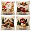 Estilo Natalino Estampa Digital Capa de Almofada Decorativa para Sala de Estar Capa de Almofada de Natal Amazon Capa de Almofada para Sofá Fabricante