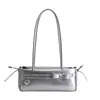 Bolso Pequeño con Lazo Estilo Ballet para Mujer 2026 Nuevo de Moda Bolso Baguette de Cuero con Cera de Aceite Bolso de Hombro Texturizado de Verano