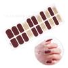 Venta al por mayor de fábrica moda popular diseño de rayas pegatinas para uñas impermeables arte de uñas pegatinas completas pegatinas de color navideño enviar tira de frotar