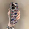 Geométrico Retrô Adequado para Apple 17promax Personalizado 1615 Capa de Telefone iPhone14 Pele de Cordeiro Criativo 13