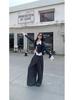 Camiseta Francesa de Moda de Dos Piezas Falsas de Manga Larga Otoño Chica Caliente Sexy Nicho Ajustada Adelgazante Estilo Deseo Puro Top Ins Mujer