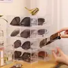 Loja de Óculos Prontos Caixa de Armazenamento de Óculos de Balcão Caixa de Armazenamento de Óculos de Sol Caixa de Armazenamento com Gaveta Transparente à Prova de Poeira