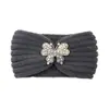Diadema de Punto con Mariposas de Colores Transfronteriza, Accesorio Versátil para el Cabello Europeo y Americano, Diadema de Lana con Pedrería, Para Lavarse la Cara, Deportes y Calentamiento