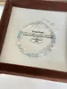 Pulsera de Plata S925 Aguamarina Plata Rota Fresca Estilo Coreano Ins Exquisita Simple Transparente Joyería de Mano de Gama Alta Nicho