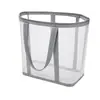 Cesta de lavandería de malla plegable, cesta de almacenamiento portátil de gran capacidad, cesta de almacenamiento para ropa y artículos varios en el baño y el dormitorio