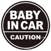 Pegatinas magnéticas reflectantes para parachoques de coche, nuevo bebé transfronterizo, inglés, DIY, impresión gratuita, pegatinas adhesivas