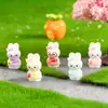 Micro Paisagem Desenho Animado Coelho Fofo Artesanato de Resina Acessórios Decorativos Ornamentos de Mesa Carro