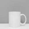 Taza al por mayor Xinsheng con asa C se puede imprimir con logotipo publicitario, imagen, taza de cerámica, impresión por transferencia térmica, taza blanca recubierta